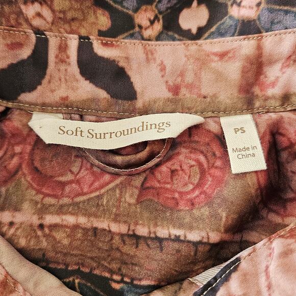 Soft Surroundings Boho Maxi Shirt Dress Duster Button Front Western Country PS - Picture 9 of 15